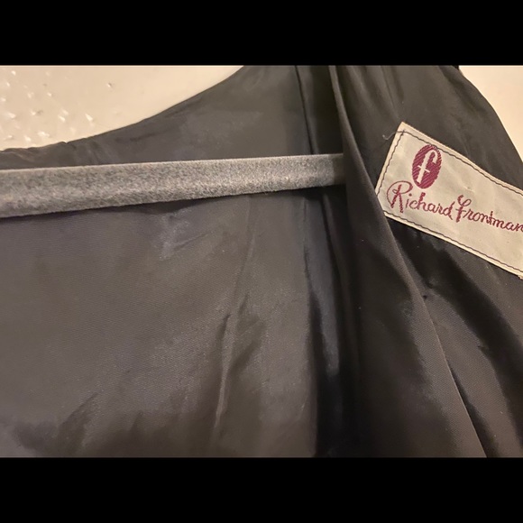 Vintage 50s Black Velvet Sleeveless Cocktail Dress - Picture 6 of 6